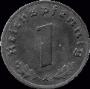 Third Reich 1 Reichspfennig zinc coin with swastika