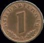 Third Reich 1 Reichspfennig copper with swastika