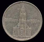 Third Reich 5 Reichsmark Silver Potsdam with date