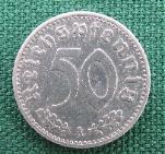 Nazi German 50 Reichspfennig aluminium coin
