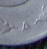 Nazi German 5 Reichspfennig zinc coin mint mark